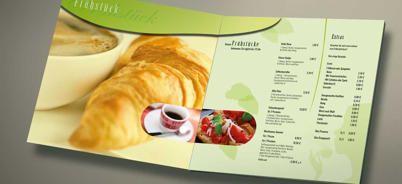 Speisekarte Frühstück