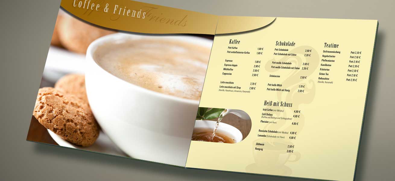 Speisekarte Kaffee